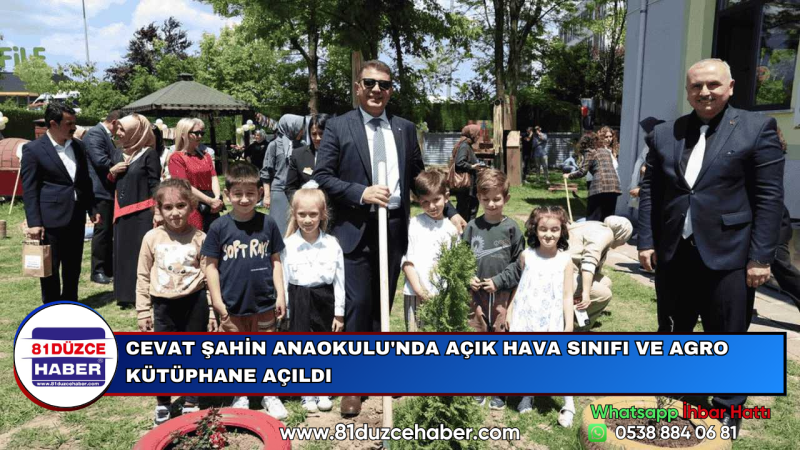 CEVAT ŞAHİN ANAOKULU'NDA AÇIK HAVA SINIFI VE AGRO KÜTÜPHANE AÇILDI