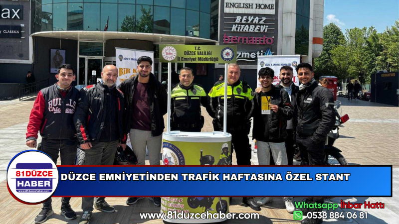 DÜZCE EMNİYETİNDEN TRAFİK HAFTASINA ÖZEL STANT