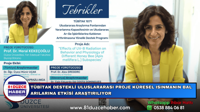 TÜBİTAK DESTEKLİ ULUSLARARASI PROJE KÜRESEL ISINMANIN BAL ARILARINA ETKİSİ ARAŞTIRILIYOR