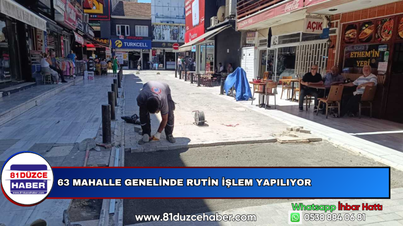 63 MAHALLE GENELİNDE RUTİN İŞLEM YAPILIYOR