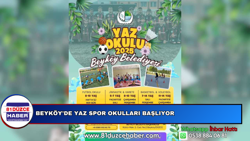 BEYKÖY'DE YAZ SPOR OKULLARI BAŞLIYOR