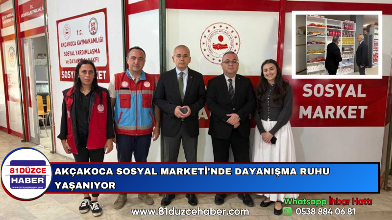 AKÇAKOCA SOSYAL MARKETİ'NDE DAYANIŞMA RUHU YAŞANIYOR