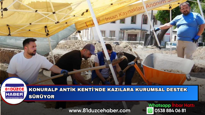 Konuralp Antik Kenti'nde Kazılara Kurumsal Destek Sürüyor