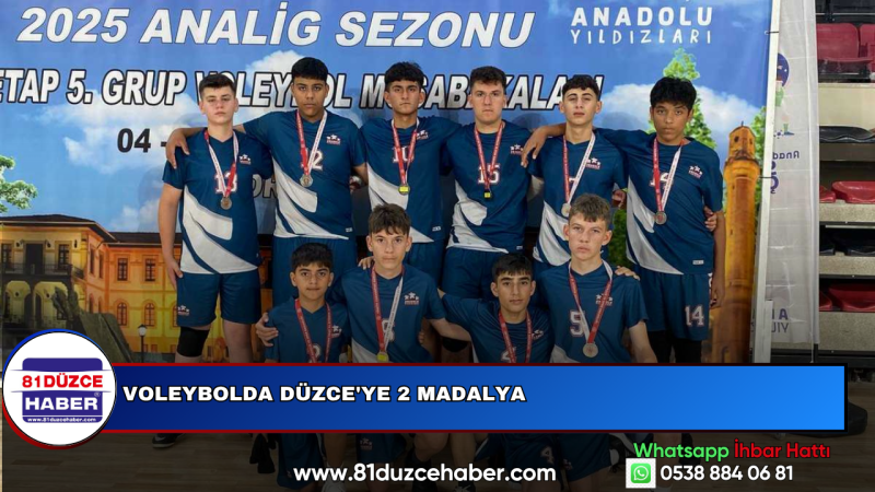 Voleybolda Düzce'ye 2 Madalya