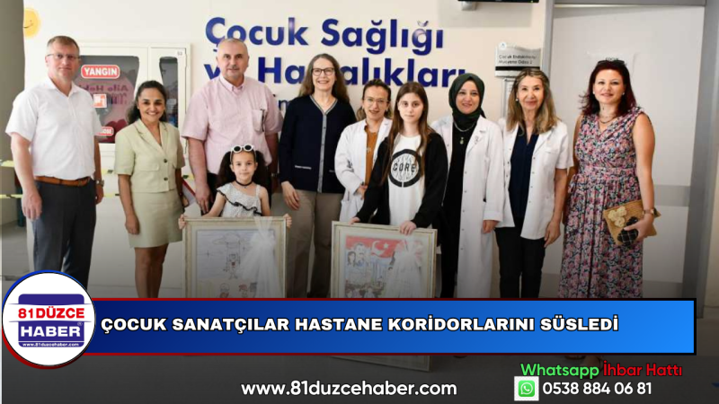 Çocuk Sanatçılar Hastane Koridorlarını Süsledi