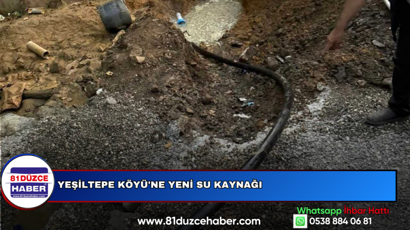 Yeşiltepe Köyü'ne Yeni Su Kaynağı