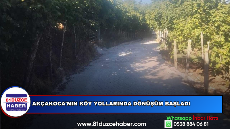 Akçakoca'nın Köy Yollarında Dönüşüm Başladı