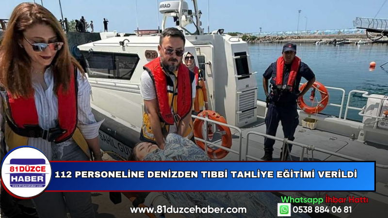 112 Personeline Denizden Tıbbi Tahliye Eğitimi Verildi