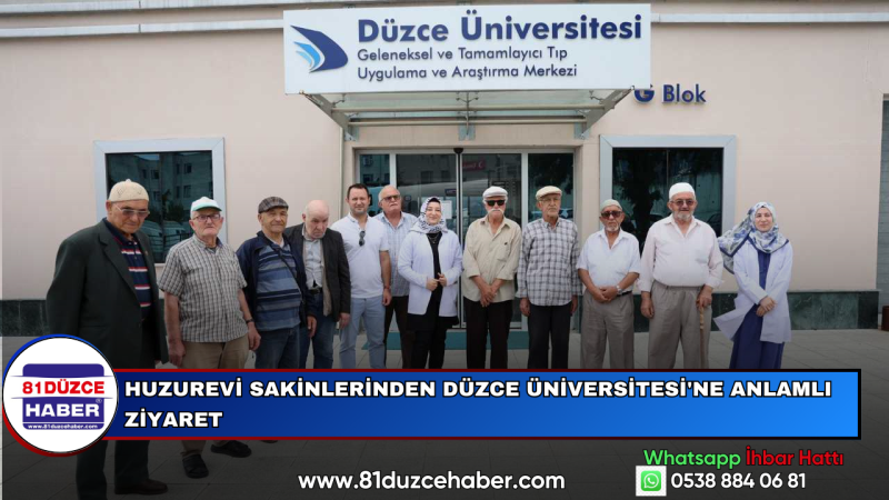 Huzurevi Sakinlerinden Düzce Üniversitesi'ne Anlamlı Ziyaret