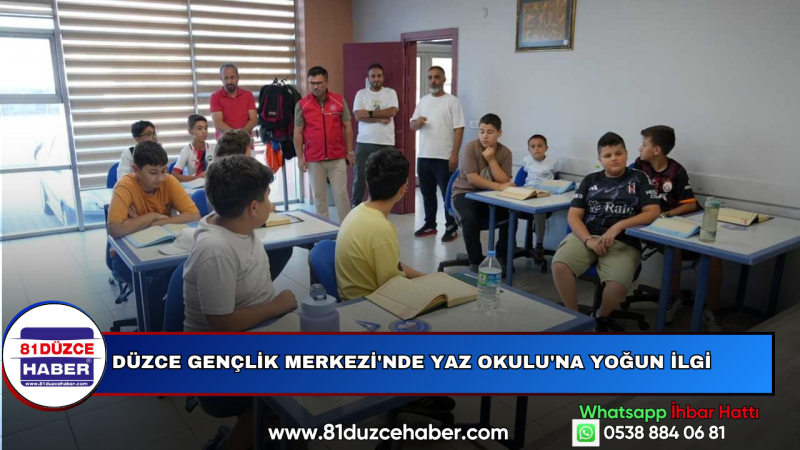Düzce Gençlik Merkezi'nde Yaz Okulu'na Yoğun İlgi