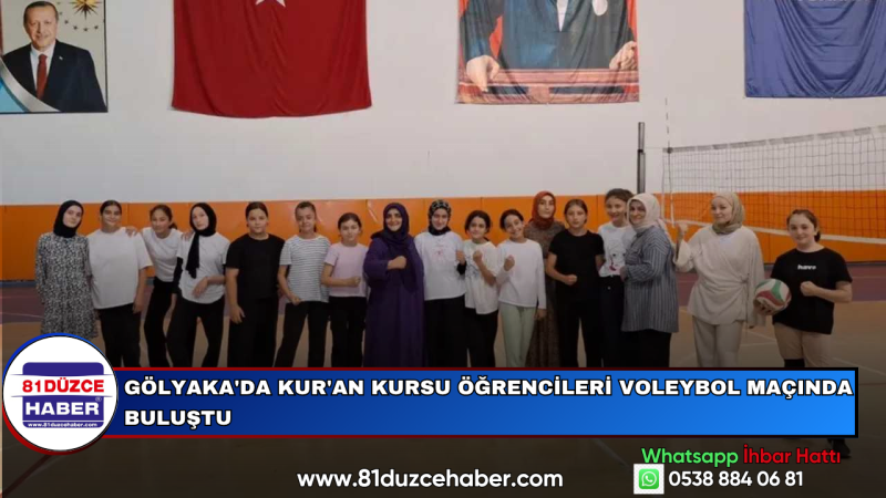 Gölyaka'da Kur'an Kursu Öğrencileri Voleybol Maçında Buluştu