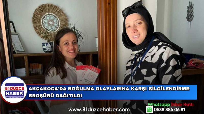 Akçakoca'da Boğulma Olaylarına Karşı Bilgilendirme Broşürü Dağıtıldı