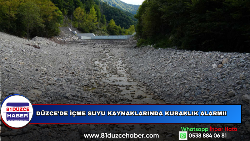 Düzce'de İçme Suyu Kaynaklarında Kuraklık Alarmı!
