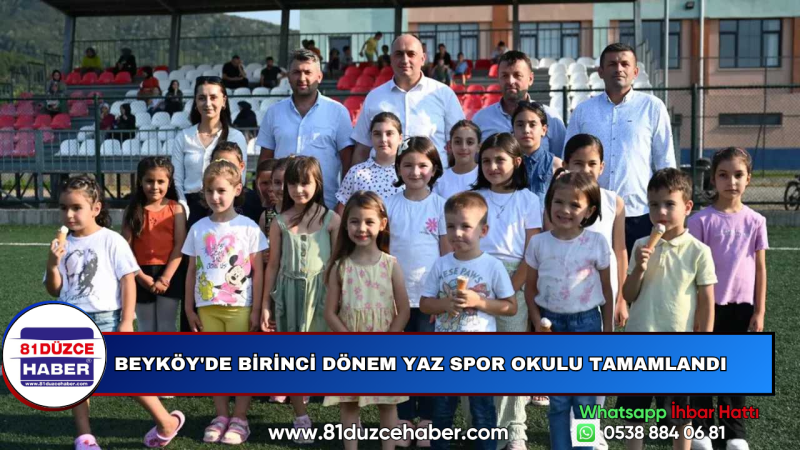 Beyköy'de Birinci Dönem Yaz Spor Okulu Tamamlandı