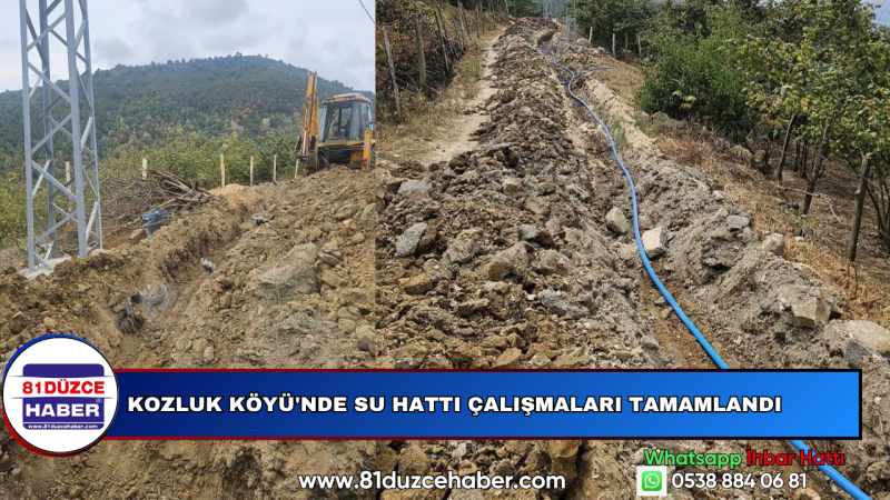 Kozluk Köyü'nde Su Hattı Çalışmaları Tamamlandı