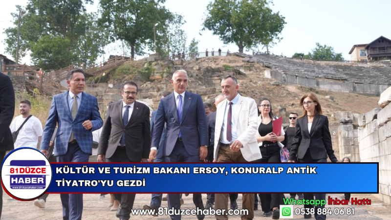 Kültür ve Turizm Bakanı Ersoy, Konuralp Antik Tiyatro'yu Gezdi