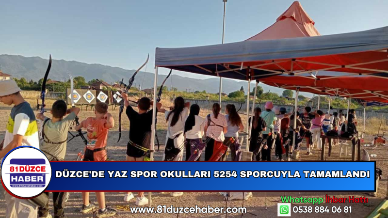 Düzce'de Yaz Spor Okulları 5254 Sporcuyla Tamamlandı