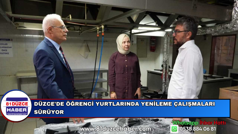 Düzce'de Öğrenci Yurtlarında Yenileme Çalışmaları Sürüyor