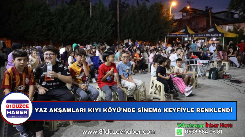 Yaz Akşamları Kıyı Köyü'nde Sinema Keyfiyle Renklendi