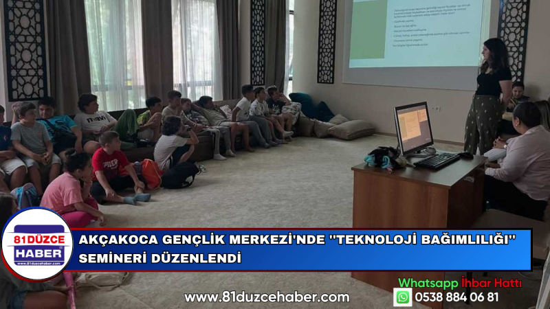 Akçakoca Gençlik Merkezi'nde ''Teknoloji Bağımlılığı'' Semineri Düzenlendi