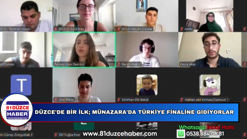 Düzce'de Bir İlk; Münazara'da Türkiye Finaline Gidiyorlar