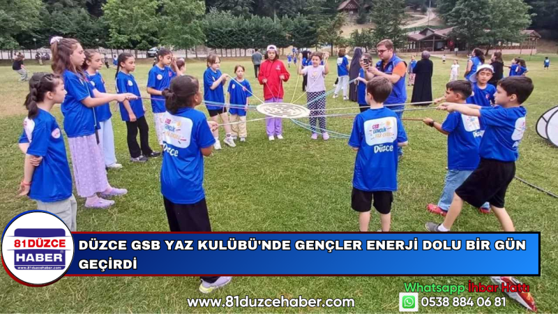 Düzce GSB Yaz Kulübü'nde Gençler Enerji Dolu Bir Gün Geçirdi