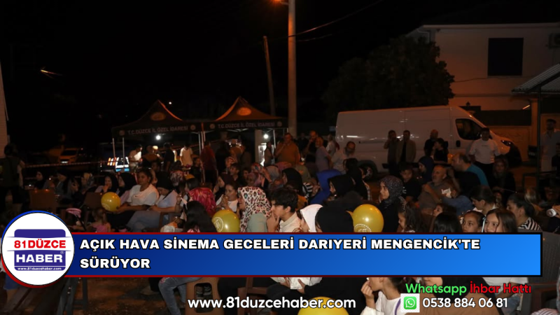 Açık Hava Sinema Geceleri Darıyeri Mengencik'te Sürüyor