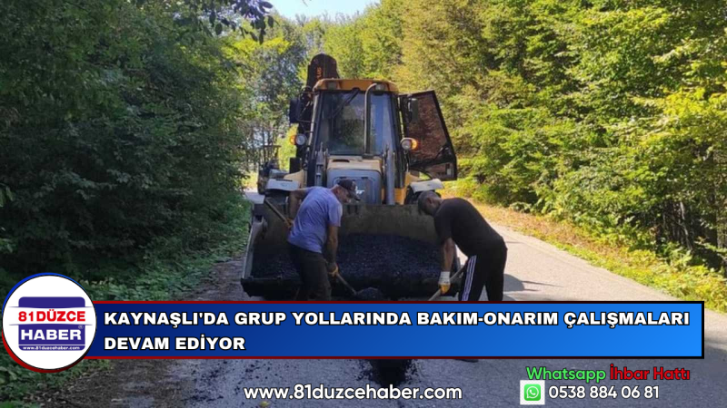 Kaynaşlı'da Grup Yollarında Bakım-Onarım Çalışmaları Devam Ediyor