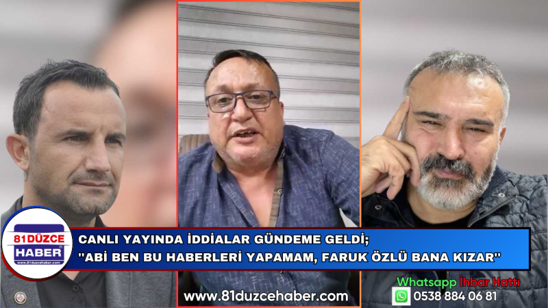 Canlı Yayında İddialar Gündeme Geldi; ''Abi Ben Bu Haberleri Yapamam, Faruk Özlü Bana Kızar''