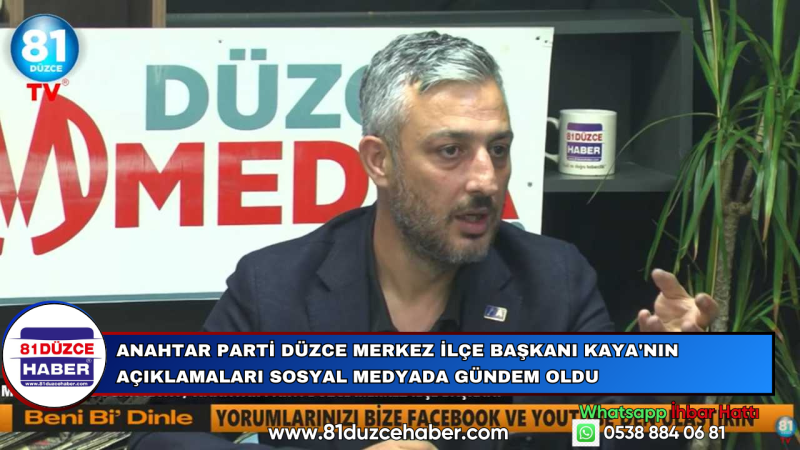 Anahtar Parti Düzce Merkez İlçe Başkanı Kaya'nın Açıklamaları Sosyal Medyada Gündem Oldu