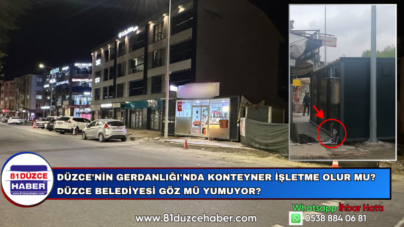Düzce'nin Gerdanlığı'nda Konteyner İşletme Olur Mu? Düzce Belediyesi Göz mü Yumuyor?