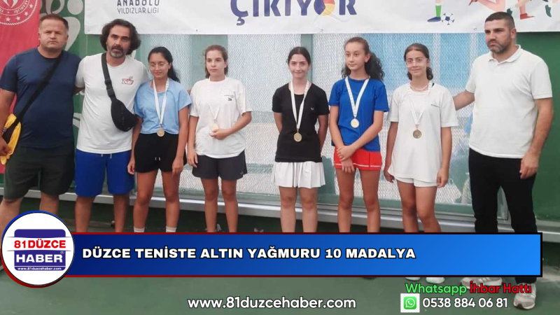 Düzce Teniste Altın Yağmuru 10 Madalya