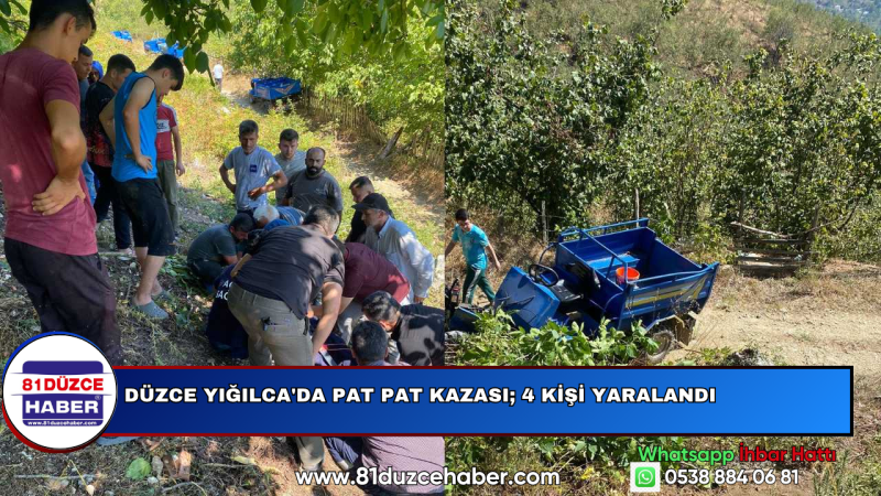 Düzce Yığılca'da Pat Pat Kazası; 4 Kişi Yaralandı