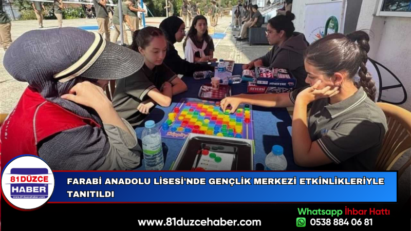 Farabi Anadolu Lisesi'nde Gençlik Merkezi Etkinlikleriyle Tanıtıldı