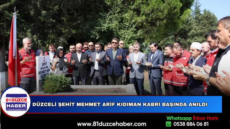 Düzceli Şehit Mehmet Arif Kıdıman Kabri Başında Anıldı