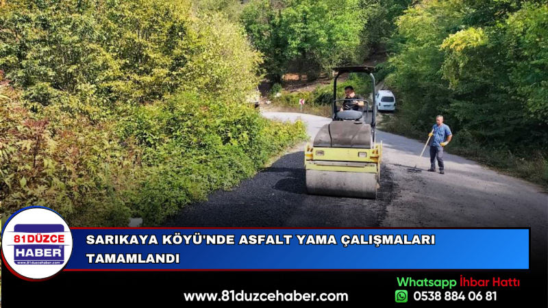 Sarıkaya Köyü'nde Asfalt Yama Çalışmaları Tamamlandı