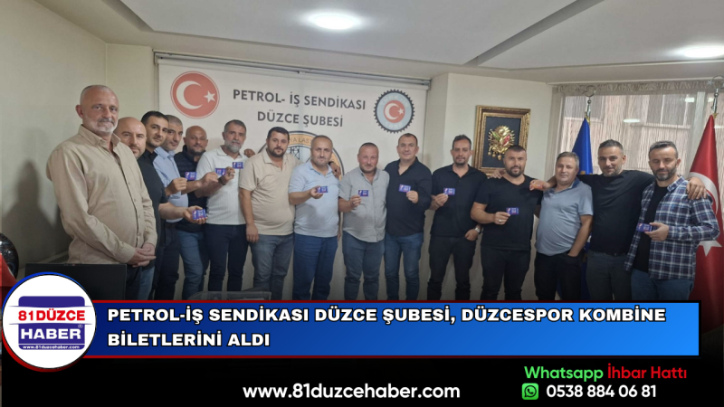 Petrol-İş Sendikası Düzce Şubesi, Düzcespor Kombine Biletlerini Aldı