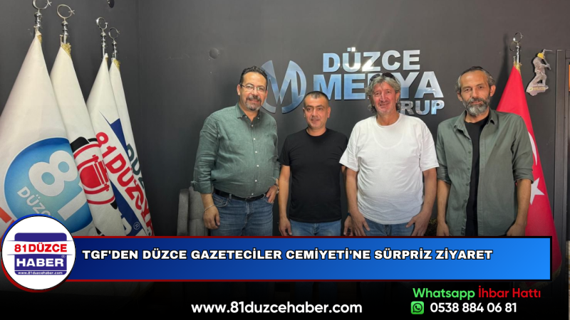 TGF'den Düzce Gazeteciler Cemiyeti'ne Sürpriz Ziyaret