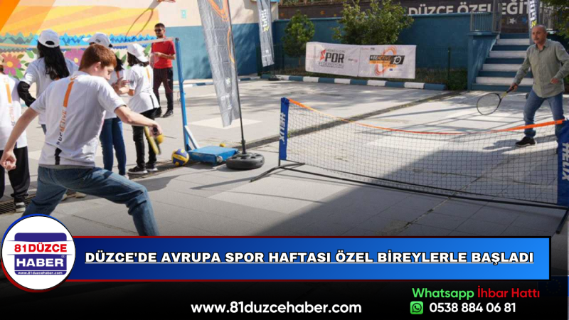 Düzce'de Avrupa Spor Haftası Özel Bireylerle Başladı