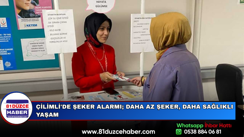 Çilimli'de Şeker Alarmı; Daha Az Şeker, Daha Sağlıklı Yaşam