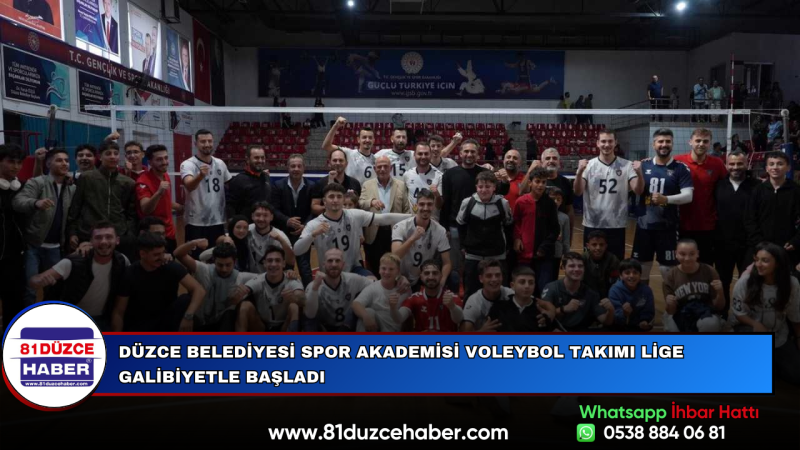 Düzce Belediyesi Spor Akademisi Voleybol Takımı Lige Galibiyetle Başladı