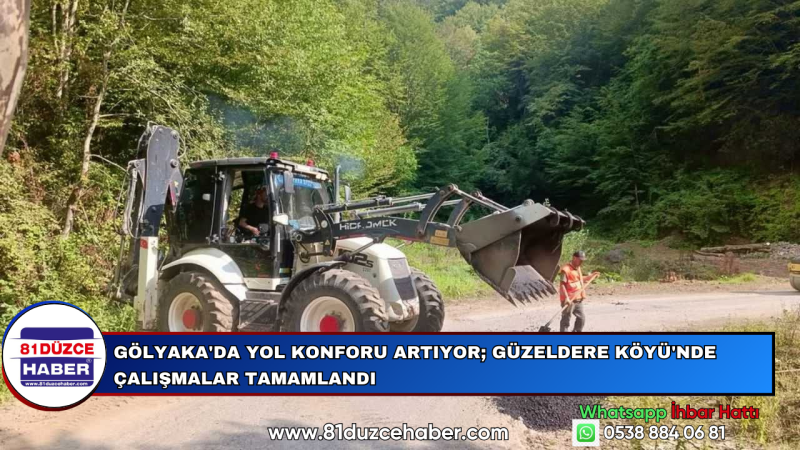 Gölyaka'da Yol Konforu Artıyor; Güzeldere Köyü'nde Çalışmalar Tamamlandı