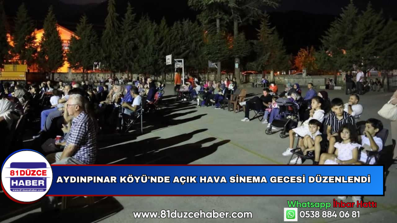 Aydınpınar Köyü'nde Açık Hava Sinema Gecesi Düzenlendi