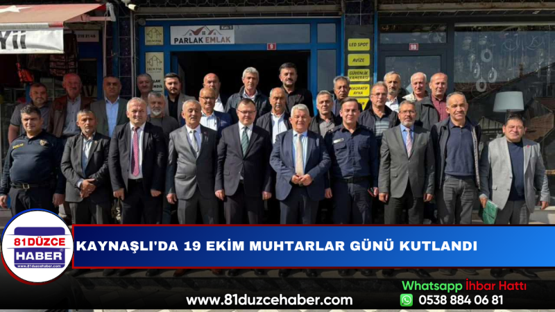 Kaynaşlı'da 19 Ekim Muhtarlar Günü Kutlandı
