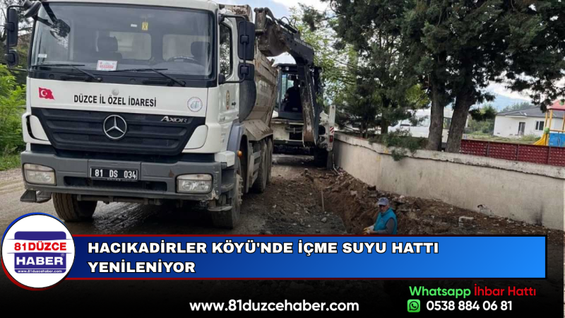 Hacıkadirler Köyü'nde İçme Suyu Hattı Yenileniyor