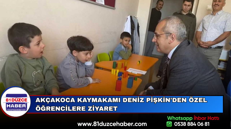 Akçakoca Kaymakamı Deniz Pişkin'den Özel Öğrencilere Ziyaret