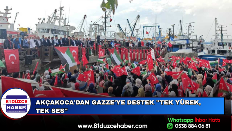 Akçakoca'dan Gazze'ye Destek ''Tek Yürek, Tek Ses''