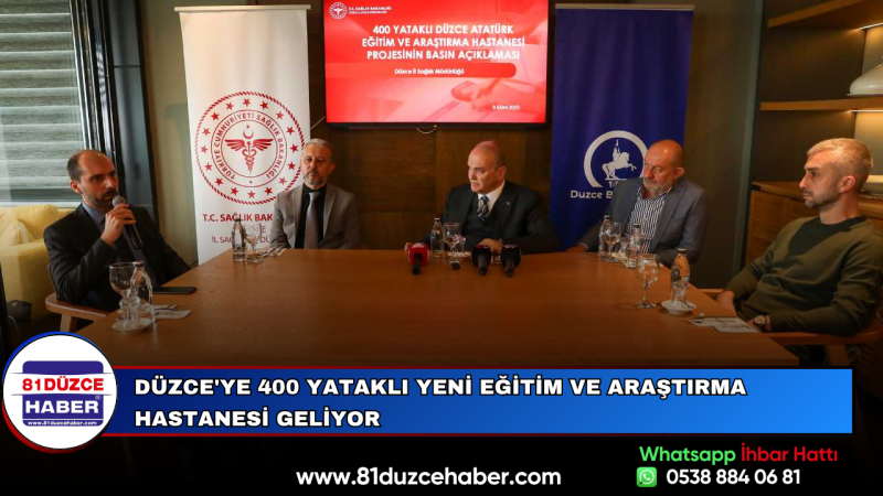 Düzce'ye 400 Yataklı Yeni Eğitim ve Araştırma Hastanesi Geliyor