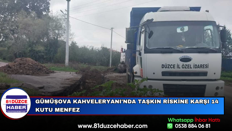 Gümüşova Kahveleryanı'nda Taşkın Riskine Karşı 14 Kutu Menfez