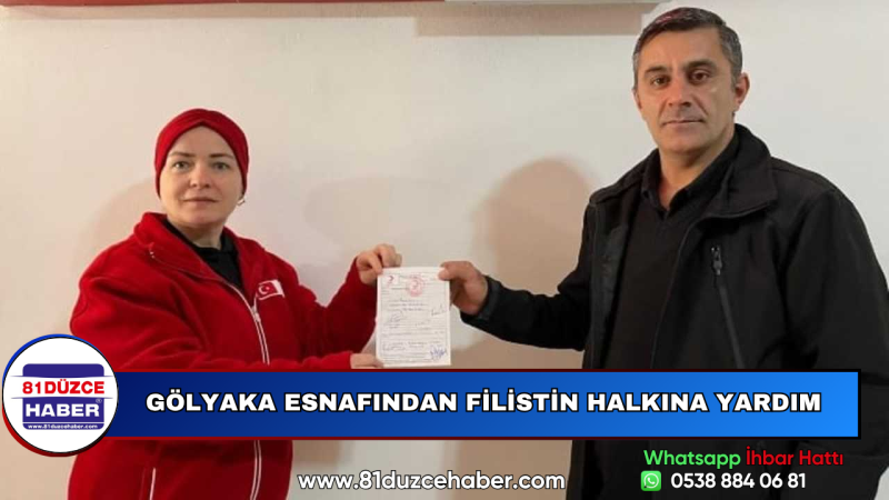 Gölyaka Esnafından Filistin Halkına Yardım